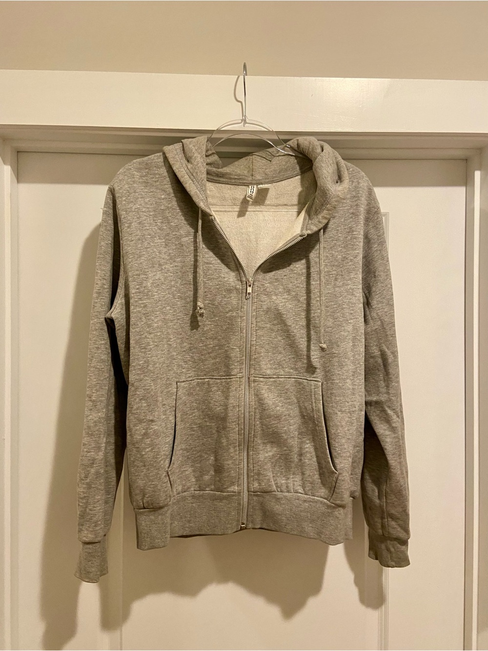 H+M Light Gray Zip-Up Hoodie